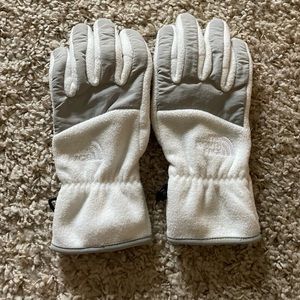 The North face white/gray gloves